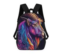 sinyumoney 3D Printed Children's School Backpack The Careful Capricorn Book Bags High Capacity Travel School Bags for Kids/Students/Adults 17inch