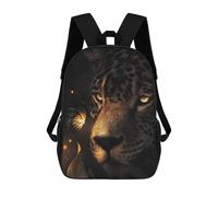sinyumoney 3D Printed Children's School Backpack The Glowing Leopard Book Bags High Capacity Travel School Bags for Kids/Students/Adults 17inch