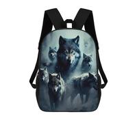 sinyumoney 3D Printed Children's School Backpack The Wolfpack Book Bags High Capacity Travel School Bags for Kids/Students/Adults 17inch