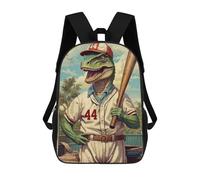 sinyumoney 3D Printed Children's School Backpack Vintage Saurian Slugger 44 Book Bags High Capacity Travel School Bags for Kids/Students/Adults 17inch