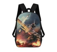 sinyumoney 3D Printed Children's School Backpack War Thunder Book Bags High Capacity Travel School Bags for Kids/Students/Adults 17inch
