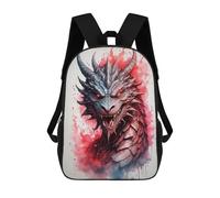 sinyumoney 3D Printed Children's School Backpack Watercolor Dragon Book Bags High Capacity Travel School Bags for Kids/Students/Adults 17inch
