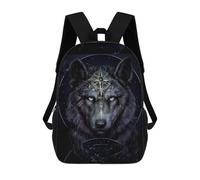 sinyumoney 3D Printed Children's School Backpack Wolf Spirit Art Print Book Bags High Capacity Travel School Bags for Kids/Students/Adults 17inch