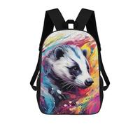 sinyumoney 3D Printed Children's School Bags Colorful Badger Art Print Backpack Travel Lightweight Backpack Book Bags Kids Boys Girls School Bag 17inch