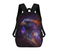 sinyumoney 3D Printed Children's School Bags Cosmic Eagle Portrait-1 Backpack Travel Lightweight Backpack Book Bags Kids Boys Girls School Bag 17inch
