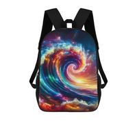 sinyumoney 3D Printed Children's School Bags Cosmic Swirl Painting-1 Backpack Travel Lightweight Backpack Book Bags Kids Boys Girls School Bag 17inch