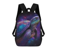 sinyumoney 3D Printed Children's School Bags Cosmic Turtle Art Print-3 Backpack Travel Lightweight Backpack Book Bags Kids Boys Girls School Bag 17inch