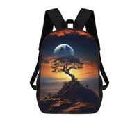 sinyumoney 3D Printed Children's School Bags Distant World Eternal Dawn Backpack Travel Lightweight Backpack Book Bags Kids Boys Girls School Bag 17inch