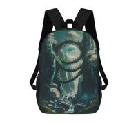 sinyumoney 3D Printed Children's School Bags Enchanted Moonlit Bridge Backpack Travel Lightweight Backpack Book Bags Kids Boys Girls School Bag 17inch