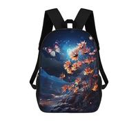 sinyumoney 3D Printed Children's School Bags Enchanted Night Garden Backpack Travel Lightweight Backpack Book Bags Kids Boys Girls School Bag 17inch