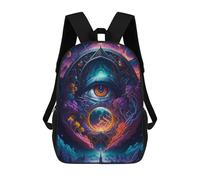 sinyumoney 3D Printed Children's School Bags Eye of The Universe -11 Backpack Travel Lightweight Backpack Book Bags Kids Boys Girls School Bag 17inch