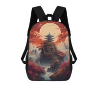 sinyumoney 3D Printed Children's School Bags Fantasy Moonlight Japan 07 Backpack Travel Lightweight Backpack Book Bags Kids Boys Girls School Bag 17inch