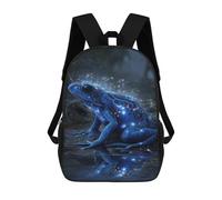 sinyumoney 3D Printed Children's School Bags Magical Glowing Frog Backpack Travel Lightweight Backpack Book Bags Kids Boys Girls School Bag 17inch