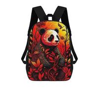 sinyumoney 3D Printed Children's School Bags Panda Amidst Flames Backpack Travel Lightweight Backpack Book Bags Kids Boys Girls School Bag 17inch