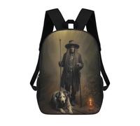 sinyumoney 3D Printed Children's School Bags Papa Legba Spirit Backpack Travel Lightweight Backpack Book Bags Kids Boys Girls School Bag 17inch