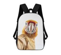 sinyumoney 3D Printed Children's School Bags Parrot Golden Macaw Selfie Backpack Travel Lightweight Backpack Book Bags Kids Boys Girls School Bag 17inch