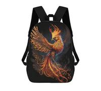 sinyumoney 3D Printed Children's School Bags Phoenix Rising Artwork Backpack Travel Lightweight Backpack Book Bags Kids Boys Girls School Bag 17inch