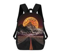 sinyumoney 3D Printed Children's School Bags Road to The Cosmic Horizon Backpack Travel Lightweight Backpack Book Bags Kids Boys Girls School Bag 17inch