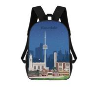 sinyumoney 3D Printed Children's School Bags Rosedale in Toronto Backpack Travel Lightweight Backpack Book Bags Kids Boys Girls School Bag 17inch