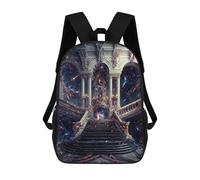 sinyumoney 3D Printed Children's School Bags Stairway to Cosmic Heaven Backpack Travel Lightweight Backpack Book Bags Kids Boys Girls School Bag 17inch