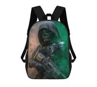 sinyumoney 3D Printed Children's School Bags Stealth Warrior with Advanced Gear Backpack Travel Lightweight Backpack Book Bags Kids Boys Girls School Bag 17inch