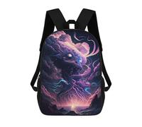 sinyumoney 3D Printed Children's School Bags Thunderstorm Monster Backpack Travel Lightweight Backpack Book Bags Kids Boys Girls School Bag 17inch
