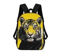 sinyumoney 3D Printed Children's School Bags Tiger Face Art Print Backpack Travel Lightweight Backpack Book Bags Kids Boys Girls School Bag 17inch