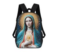 sinyumoney 3D Printed Children's School Blessed Grace Backpack for Kids High Capacity Travel Fashion Rucksacks Kids School Bag Casual Back Pack 17inch