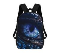 sinyumoney 3D Printed Children's School Blue Dragon Eye Backpack for Kids High Capacity Travel Fashion Rucksacks Kids School Bag Casual Back Pack 17inch