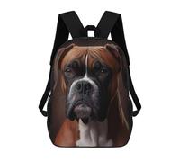 sinyumoney 3D Printed Children's School Boxer Oil Paint Backpack for Kids High Capacity Travel Fashion Rucksacks Kids School Bag Casual Back Pack 17inch