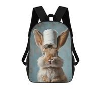 sinyumoney 3D Printed Children's School Bunny with Toilet Paper Backpack for Kids High Capacity Travel Rucksacks Book Bags Kids School Bag Back Pack 17inch
