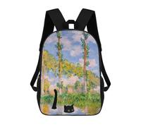 sinyumoney 3D Printed Children's School Cat Under Pond Backpack for Kids High Capacity Travel Fashion Rucksacks Kids School Bag Casual Back Pack 17inch