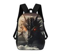sinyumoney 3D Printed Children's School Cloud Crowned Dragon God Backpack High Capacity Travel Book Bags Fashion Rucksacks Kids School Casual Back Pack 17inch