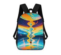 sinyumoney 3D Printed Children's School Colorful Cosmic Journey Backpack for Kids High Capacity Travel Rucksacks Book Bags Kids School Bag Back Pack 17inch