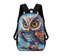 sinyumoney 3D Printed Children's School Colorful Fantasy Owl-11 Backpack for Kids High Capacity Travel Rucksacks Book Bags Kids School Bag Back Pack 17inch