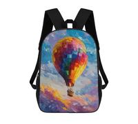sinyumoney 3D Printed Children's School Colorful Hot Air Balloon Painting Backpack High Capacity Travel Book Bags Fashion Rucksacks Kids School Casual Back Pack 17inch