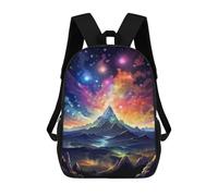 sinyumoney 3D Printed Children's School Colorful Mountain Sky Backpack High Capacity Travel Book Bags Fashion Rucksacks Kids School Casual Back Pack 17inch