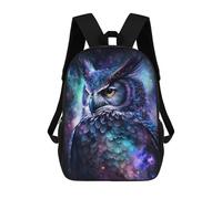 sinyumoney 3D Printed Children's School Cosmic Owl Art Print-1 Backpack High Capacity Travel Book Bags Fashion Rucksacks Kids School Casual Back Pack 17inch