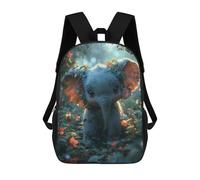sinyumoney 3D Printed Children's School Cute Elephant Cartoon Backpack High Capacity Travel Book Bags Fashion Rucksacks Kids School Casual Back Pack 17inch