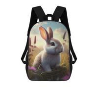 sinyumoney 3D Printed Children's School Cute Rabbit Forest Animal Backpack for Kids High Capacity Travel Fashion Rucksacks Kids School Bag Casual Back Pack 17inch