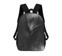 sinyumoney 3D Printed Children's School Dark Demon Head Artwork Backpack High Capacity Travel Book Bags Fashion Rucksacks Kids School Casual Back Pack 17inch