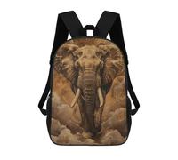 sinyumoney 3D Printed Children's School Dark Elephant Backpack for Kids High Capacity Travel Fashion Rucksacks Kids School Bag Casual Back Pack 17inch
