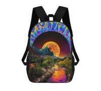 sinyumoney 3D Printed Children's School Desert Sunset Backpack for Kids High Capacity Travel Rucksacks Book Bags Kids School Bag Back Pack 17inch