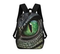 sinyumoney 3D Printed Children's School Dragon Eye Close-Up-3 Backpack for Kids High Capacity Travel Rucksacks Book Bags Kids School Bag Back Pack 17inch