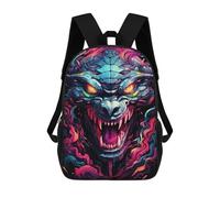 sinyumoney 3D Printed Children's School Dragon Head Artwork -2 Backpack High Capacity Travel Book Bags Fashion Rucksacks Kids School Casual Back Pack 17inch