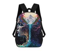 sinyumoney 3D Printed Children's School Dream The Brain Backpack High Capacity Travel Book Bags Fashion Rucksacks Kids School Casual Back Pack 17inch