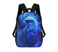sinyumoney 3D Printed Children's School Eagle In Colorful Paint Backpack for Kids High Capacity Travel Fashion Rucksacks Kids School Bag Casual Back Pack 17inch