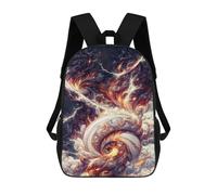 sinyumoney 3D Printed Children's School Electric Clouds Dance Backpack for Kids High Capacity Travel Rucksacks Book Bags Kids School Bag Back Pack 17inch