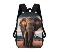 sinyumoney 3D Printed Children's School Elephant Majesty in The Wild Backpack for Kids High Capacity Travel Rucksacks Book Bags Kids School Bag Back Pack 17inch