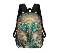 sinyumoney 3D Printed Children's School Emerald Dawn Majesty Kintsugi Art Backpack for Kids High Capacity Travel Rucksacks Book Bags Kids School Bag Back Pack 17inch